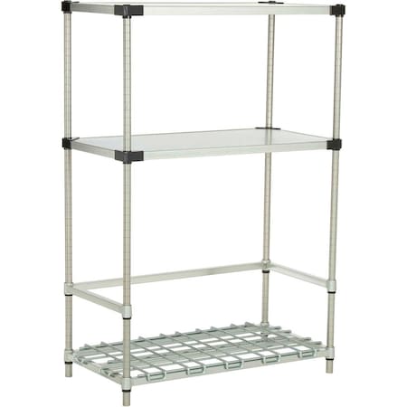 Poly-Z-Brite 2-Shelf Container/Keg Rack, 24W X 18D X 54H